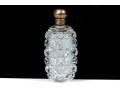 1886 Antique English Crystal Glass Bottle And Sterling Lid