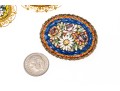 Colorful Lot Of Assorted Micro Mosaic, Enamel And Floral Costume Jewelry