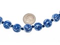 Pair Of Vintage Chinese Porcelain Blue And White Bead Matinee Length Necklaces