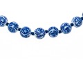 Pair Of Vintage Chinese Porcelain Blue And White Bead Matinee Length Necklaces