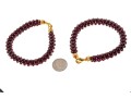 Lot Of Striking Amber Beads With A Pair Of Garnet Cluster Bead Bracelets