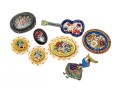 Colorful Lot Of Assorted Micro Mosaic, Enamel And Floral Costume Jewelry