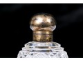 1886 Antique English Crystal Glass Bottle And Sterling Lid