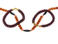Lot Of Striking Amber Beads With A Pair Of Garnet Cluster Bead Bracelets
