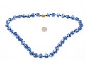 Pair Of Vintage Chinese Porcelain Blue And White Bead Matinee Length Necklaces