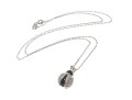 Charming Sterling Silver Black And White Diamond Ladybug Pendant