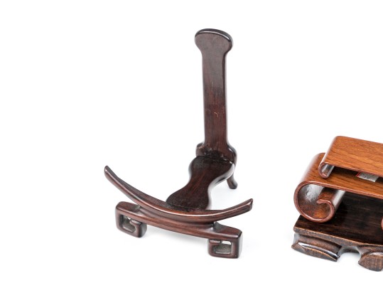 Collection Of Vintage Chinese Carved Wood Stands