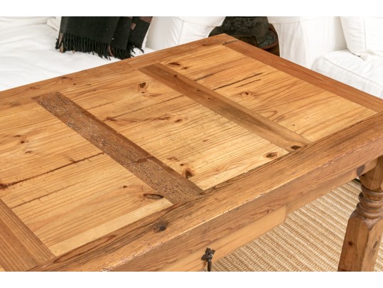 Handsome Pine Single Drawer Desk / Table