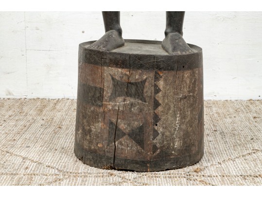 Tall African Carved Wood Female Nude Figure 