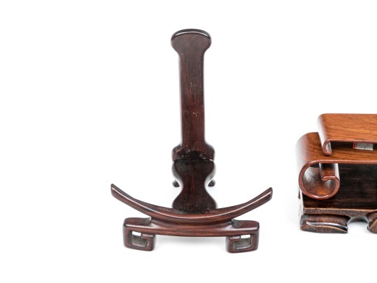 Collection Of Vintage Chinese Carved Wood Stands