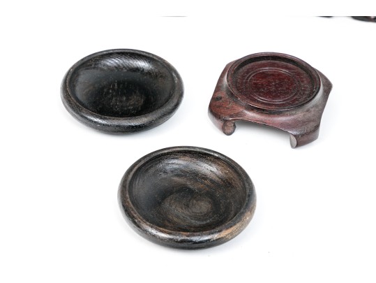 Collection Of Vintage Chinese Carved Wood Stands