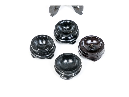 Collection Of Vintage Chinese Carved Wood Stands