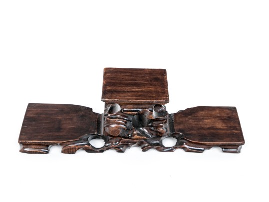 Collection Of Vintage Chinese Carved Wood Stands