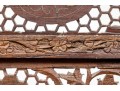 Fine Asian Carved Wood Four Panel Screen 