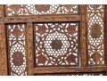 Fine Asian Carved Wood Four Panel Screen 