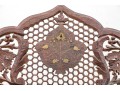 Fine Asian Carved Wood Four Panel Screen 