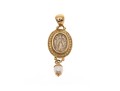 14k Yellow And White Gold Greek Revival Pendant