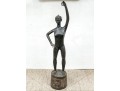 Tall African Carved Wood Female Nude Figure 