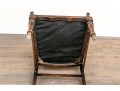 Antique Oak Spindle Back Chair Leather Upholstered