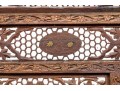 Fine Asian Carved Wood Four Panel Screen 