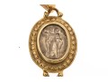 14k Yellow And White Gold Greek Revival Pendant