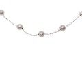 14k White Gold Handsome Tin Cup Style Necklace