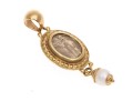 14k Yellow And White Gold Greek Revival Pendant