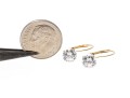 14k Yellow Gold Pendant Earrings With Round Brilliant Cut CZ Drops