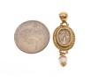14k Yellow And White Gold Greek Revival Pendant