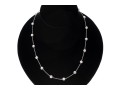 14k White Gold Handsome Tin Cup Style Necklace