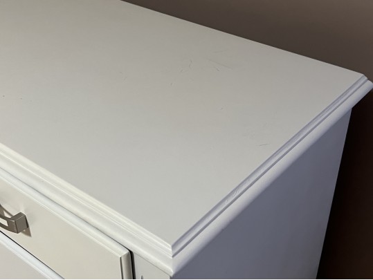 Knob Creek White Paint Decorated Long Dresser