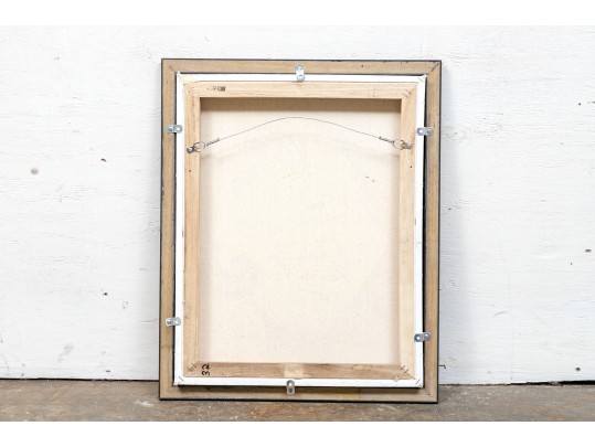 Signed Pop Art Style Acrylic On Canvas, Lips