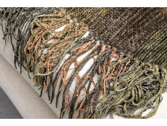 Group Of Dransfield & Ross New York Pillows & Churchill Weavers Chenille Throw