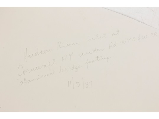 William L. Drake (1929-2019), Unframed Landscape Hudson River 