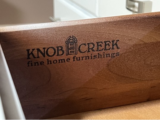 Knob Creek White Paint Decorated Long Dresser