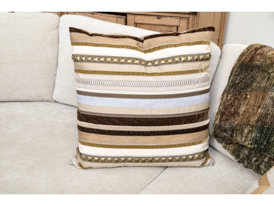 Group Of Dransfield & Ross New York Pillows & Churchill Weavers Chenille Throw