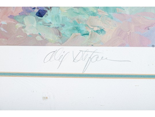 Alix Stefan (Am. 20th C.) Signed Color Print, Golden Field