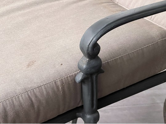 Brown Jordan Patinated Aluminum Chaise Lounge With Cushions