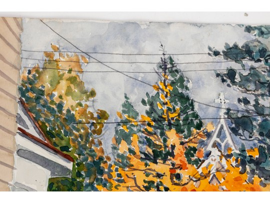 William L. Drake (1929-2019), Watercolor On Paper Landscape, Unframed
