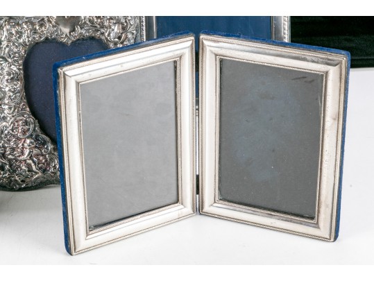 Group Of 6 Sterling And Silver Plate Photo Frames - Various Styles