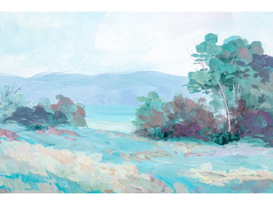 Alix Stefan (Am. 20th C.) Signed Color Print, Golden Field