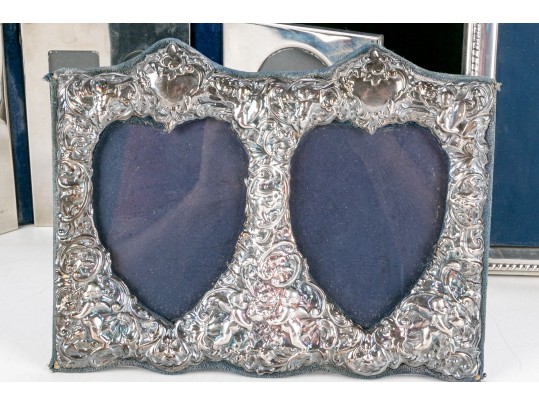 Group Of 6 Sterling And Silver Plate Photo Frames - Various Styles