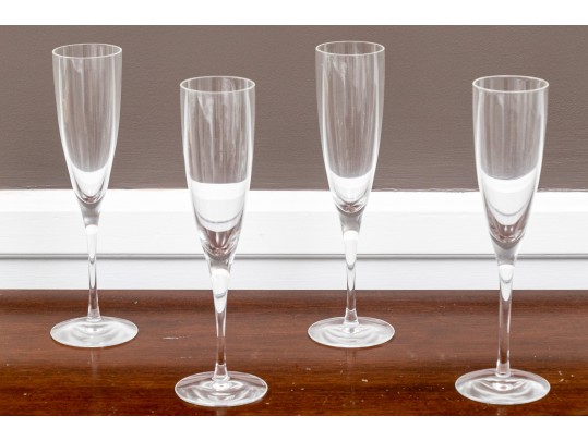 Set Of Four Tiffany & Co. Champagne Flutes