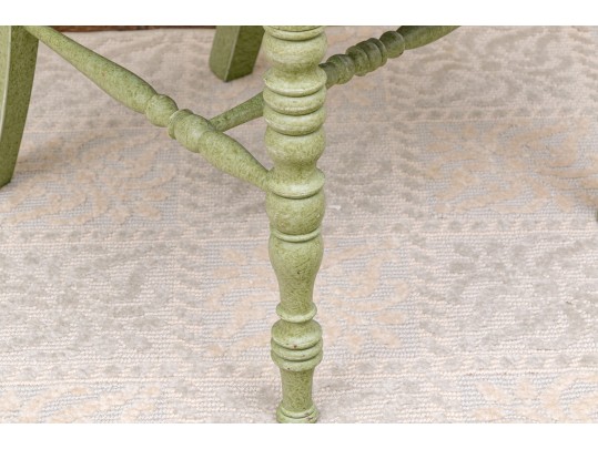 Vintage Faux Paint Decorated Carved Side Chair