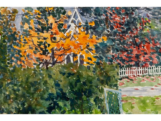 William L. Drake (1929-2019), Watercolor On Paper Landscape, Unframed