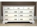 Knob Creek White Paint Decorated Long Dresser