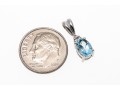 14k White Gold Pretty And Simple Aquamarine And Diamond Pendant