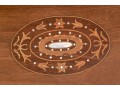 Vintage Oval Mahogany Tray Top Accent Table