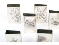 Lot Of Twelve Engraved 900 Silver Matchbook Covers