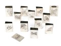 Lot Of Twelve Engraved 900 Silver Matchbook Covers